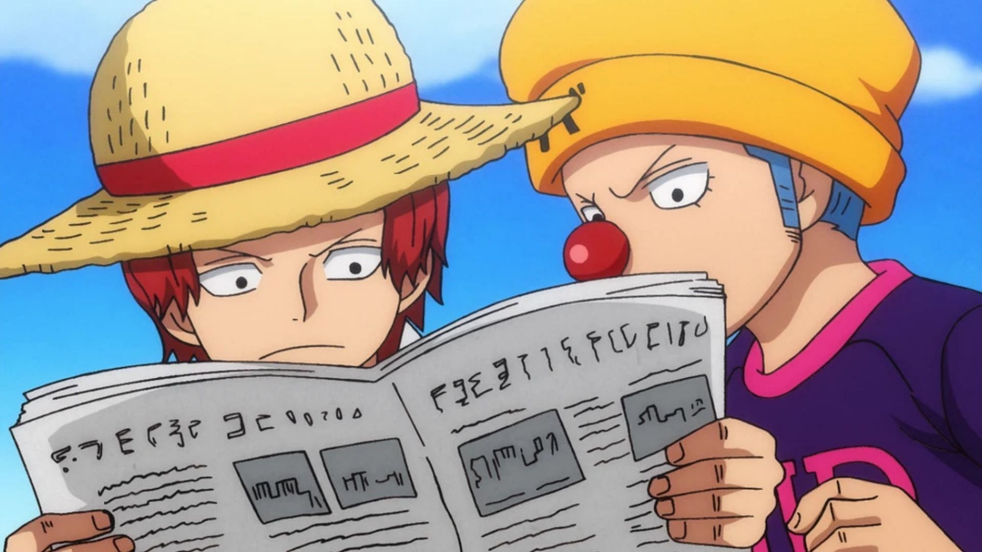 Shanks and Buggy as seen in the One Piece anime (Image via Toei Animation)